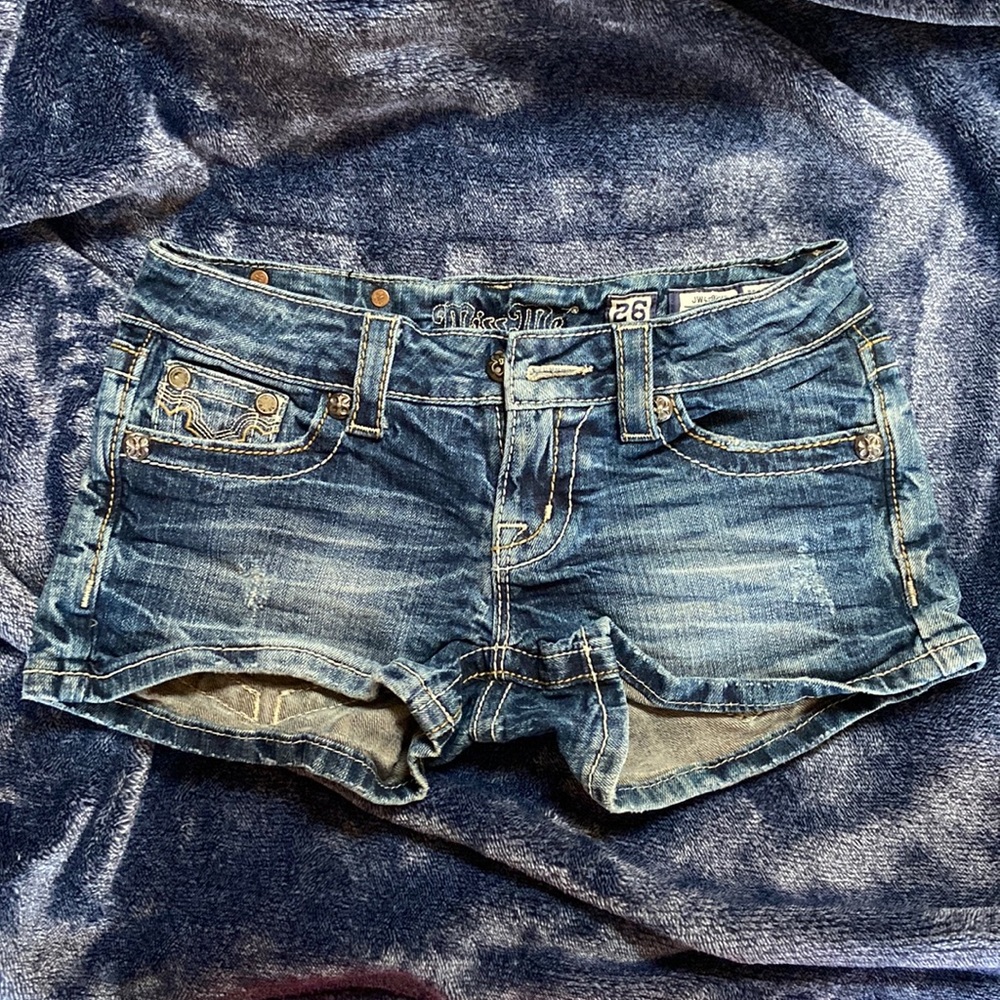 Miss Me brand, Size 26 blue jean shorts